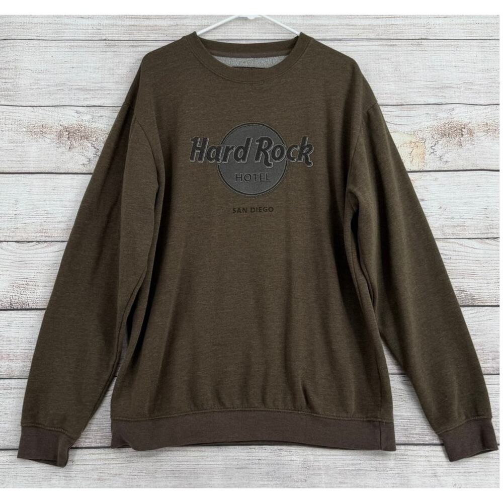 Hard‎ Rock Hotel San Diego Crewneck Sweatshirt Adult XL Green Brown